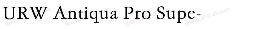 URW Antiqua Pro Supe字体转换